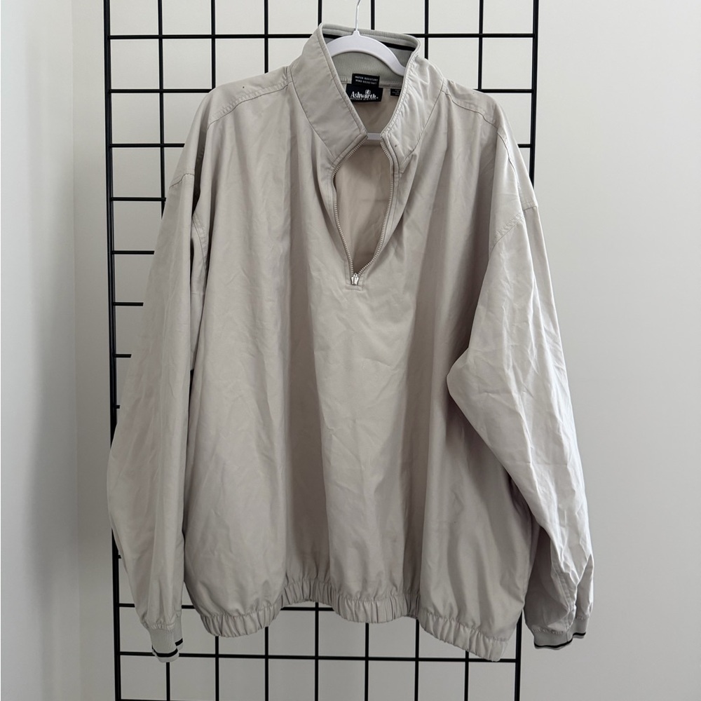 Ashworth Light Gray Pullover Windbreaker